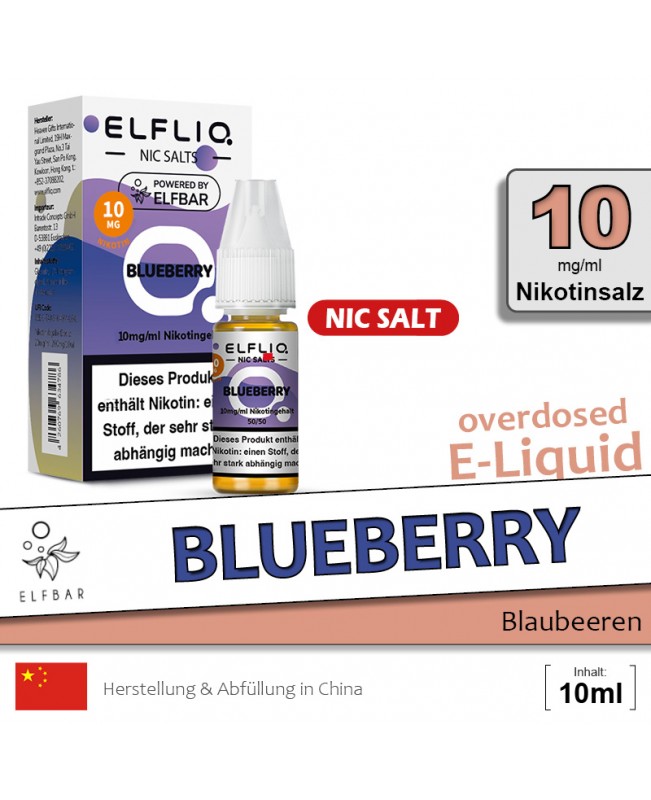 Elfbar Elfliq Blueberry Liquids