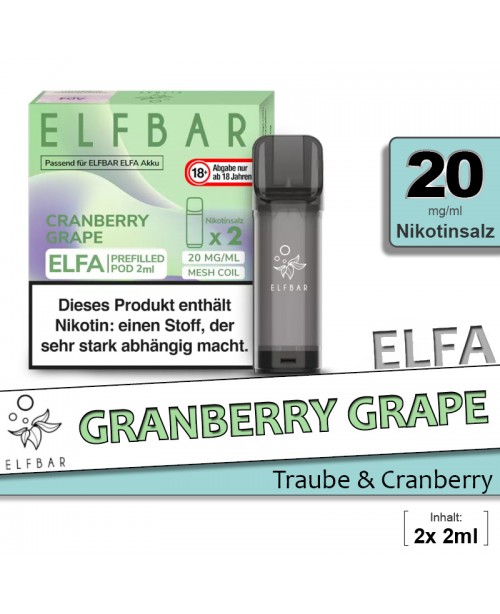 Elfbar Elfa Cranberry Grape Pods