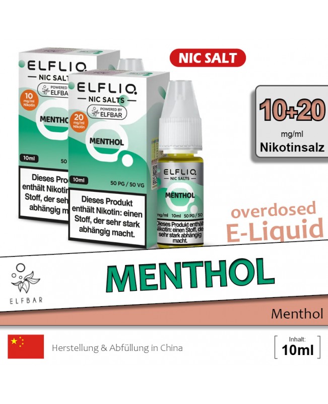Elfbar Elfliq Menthol Liquids