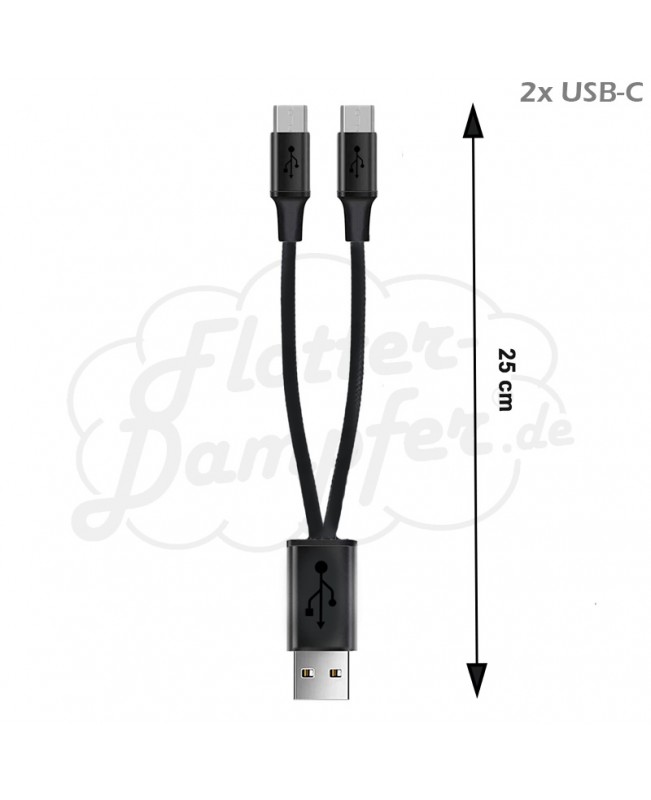 2fach USB-C Ladekabel