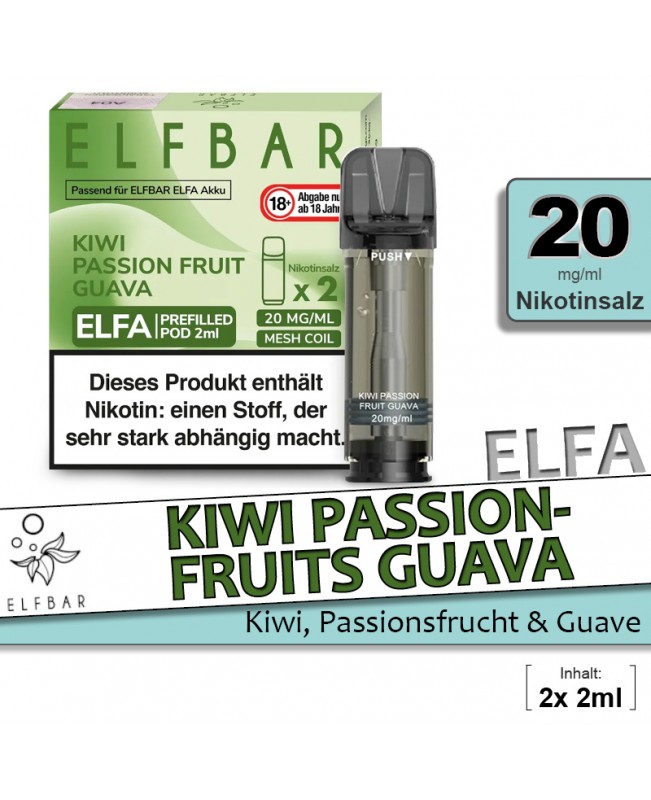 Elfbar Elfa Kiwi Passion Fruit Guava Pods
