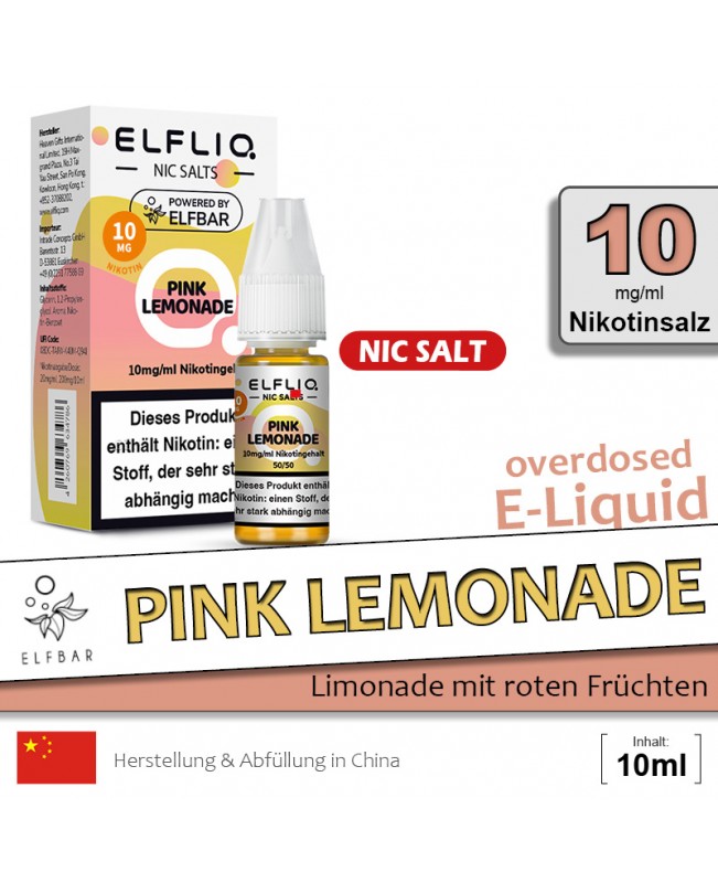 Elfbar Elfliq Pink Lemonade Liquids