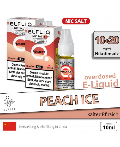 Elfbar Elfliq Peach Ice Liquids