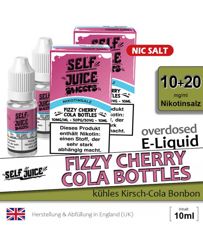 Self Juice Fizzy Cherry Cola Bottles Liquids