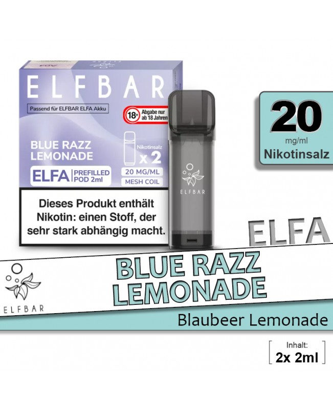 Elfbar Elfa Blue Razz Lemonade Pods